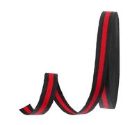 PATIKIL 5/8" Black Red Striped Grosgrain Ribbon, 25 Yard Polyester Fabric Stripe Craft Ribbon Double Faced Design for Bow Gift Wrapping DIY Making Garment Christmas Decorations