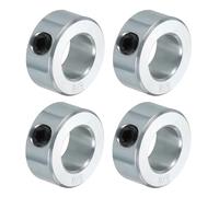 PATIKIL 5/8" Bore Axle Shaft Collars, 4Pcs Carbon Steel Screw Shaft Collars for Wheelbarrow Industry Machine Tools Agricultural Implements, Silver