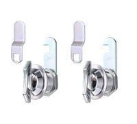 PATIKIL 5/8 Inch Thumb Operated Offset Cabinet Locks, 2 Pcs Keyless Non-Locking RV Cam Lock Fit 3/8" Max Panel Thickness for Files Drawers Mailbox, Silver