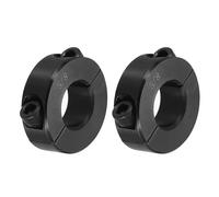 PATIKIL 5/8" OD 1-5/16" Bore Double Split Shaft Collar, 2Pcs Carbon Steel Clamp-On Screw Collar for Drive Shafts Agricultural Implements Machine Tools, Black