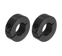 PATIKIL 5/8" OD 1-5/16" Bore Single Split Shaft Collar, 2Pcs Carbon Steel Clamp-On Screw Collar for Drive Shafts Agricultural Implements Machine Tools, Black