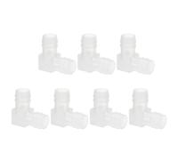 PATIKIL 5/8" Plastic Hose Barb 90 Degree Elbow, 7 Pack L-Barb Fittings 2 Way Equal Barbed Joint Connector Splicer Mender Hose Adapter Union Adapter for Aquarium Fuel Gas Liquid Air