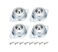 PATIKIL 5/8" Roller Ball Transfer Bearing, 4 Pcs Unit Round Ball Transfer Carbon Steel Casters for Conveyor Stand Transmission Furniture with Screw