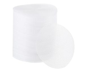 PATIKIL 5.8" Round Circle Plastic Canvas Mesh Sheets, 100 Pcs Eye Mesh for Embroidery 2mm Holes with Needlepoint Blank for DIY Crafting Wreathing Coasters Card Holder