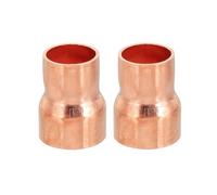 PATIKIL 5/8" to 1/2" ID Copper Reducer, 2pcs 99.9% Pure Copper Reducing Coupling Pressure Fitting Pipe Tube Connector Adapter with Sweat Solder Connection