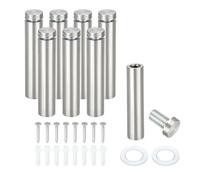 PATIKIL 5/8" x 3.1" Standoff Screws, 8Pcs Stainless Steel Wall Mount Sign Screw Stand Off Mounting Hardware Advertising Nail for Hanging Acrylic Picture Frame