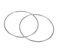 PATIKIL 5.9" Metal O Ring, 2 Pcs Heavy Duty 304 Stainless Steel O Rings Welded Round Rings for DIY Crafts Hardware Belt Dog Leash Macrame, 6x150mm