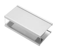 PATIKIL 5.9 x 2.9inch Glass Cubicle Aluminum Name Plate Holder,Hanging Type Double Side 33mm Glass Track for Desk Screen Office Sign Holder