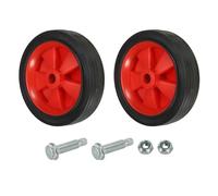 PATIKIL 5" Air Compressor Wheels, 2 Pcs Universal Air Compressor Wheel Replacement Parts with 0.5" Dia. Hole for Easy Mobility, Red