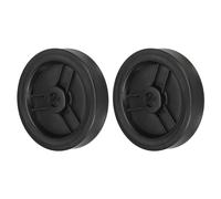 PATIKIL 5" Air Compressor Wheels, 2 Pcs Universal Air Compressor Wheel Replacement Parts with 0.65" Dia. Hole for Easy Mobility, Black