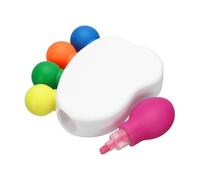 PATIKIL 5 Colored Highlighter Pen, Five-colors Feet Shaped Highlighter Multiple Color Cute Fun Fluorescent Assorted Colors for Class, Note-Taking, Rose Red/Yellow/Green/Orange/Blue