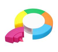 PATIKIL 5 Colored Highlighter Pen, Five-colors Plate Shaped Highlighter Multiple Color Cute Fun Fluorescent Assorted Colors for Class, Note-Taking, Rose Red/Yellow/Green/Orange/Blue