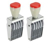 PATIKIL 5 Digit Number Roller Stamp, 2Pcs Adjustable Rubber Stamp Changeable Numerical Symbol Office Date for Business Creative Price Tag