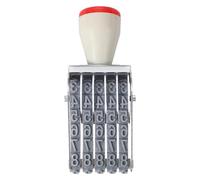 PATIKIL 5 Digits Roller Stamp, Personalized 7.5mm 26 Alphabet Number 0-9 Symbol Rolling Stamp for DIY Stationery Scrapbooking Office Business, Gray