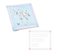 PATIKIL 5 in 1 17"x17",17"x11",11"x8" , 11" x6" ,8" x6" Square Embroidery Hoop Cross Stitch Hoops Frames Cross Stitch Hoop Embroidery Snap Frame DIY Sewing Tools, Pink