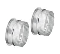 PATIKIL 5 Inch Duct Collar, 2 Pcs Duct Connector Flange Galvanized Iron Tight Vent Air Duct Fitting for Heating Cooling HVAC Ventilation Home Office