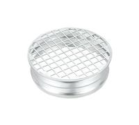 PATIKIL 5 Inch Duct End Cap with Steel Mesh, Metal Tee Cap Galvanized Steel Round Dry Vent Cover Ducting Sealing Tee Plug for HVAC Systems Indoor and Outdoor Use