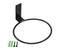 PATIKIL 5 Inch Flower Pot Holder, Ring Wall Mounted Plant Stand Rack for Home Indoor Outdoor, Black