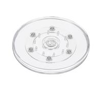 PATIKIL 5 Inch Heavy Rotating Swivel Stand, 360˚ Rotation Lazy Susan Turntable with Steel Ball Bearings for Model Base Rotating Plants TV Computers Monitors, Clear
