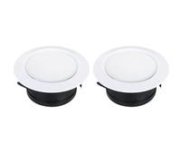 PATIKIL 5 Inch Round Air Vent, 2 Pack Adjustable Ceiling Diffuser Grill Cover ABS Louver Soffit Vent for Bathroom Kitchen Living Room, White
