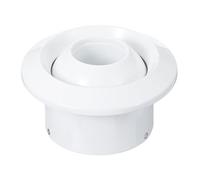 PATIKIL 5 Inch Round Air Vent, Adjustable Ball Jet Nozzle Diffuser Ceiling Diffuser Vent Cover Aluminum Alloy Soffit Vent for Bathroom Kitchen Living Room Ventilation, White