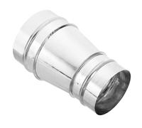 PATIKIL 5 Inch to 4 Inch Round Duct Reducer Increaser Connector, Galvanized Steel Adapter Pipe Fitting for Bathroom Kitchen Ventilation Systems, Silver Tone