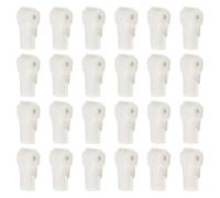 PATIKIL 5 mm Stop Peg Lock, 25 Pcs Pegboard Hooks Anti Sweep Theft Hook Locks Plastic Pegs for Mobile Accessories Shop Clothes Retail Security Display, White