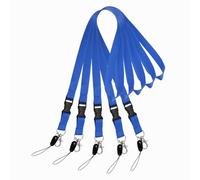 PATIKIL 5 Pack Blue Lanyards for Keys, Cool Breakaway Lanyard for Men, ID Badges Holder Straps with Lobster Clasp Keychains for Teachers Office Staff