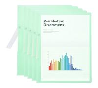 PATIKIL 5 Pack Clear Report Covers with Swing Clip, 11.8"x9" Front Presentation Folders Document Binder 100 Sheet Capacity Binder for Resume Files Letter Interview Project, Green