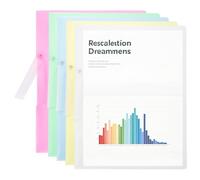 PATIKIL 5 Pack Clear Report Covers with Swing Clip, 30x23cm Front Presentation Folders Document Binder 100 Sheet Capacity Binder for Resume Files Letter Interview Project, Multicolor