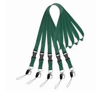 PATIKIL 5 Pack Dark Green Lanyards for Keys, Cool Breakaway Lanyard for Men, ID Badges Holder Straps with Lobster Clasp Keychains for Teachers Office Staff