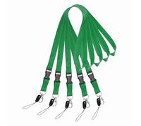 PATIKIL 5 Pack Grass Green Lanyards for Keys, Cool Breakaway Lanyard for Men, ID Badges Holder Straps with Lobster Clasp Keychains for Teachers Office Staff