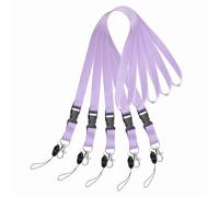PATIKIL 5 Pack Light Purple Lanyards for Keys, Cool Breakaway Lanyard for Men, ID Badges Holder Straps with Lobster Clasp Keychains for Teachers Office Staff
