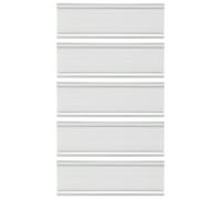 PATIKIL 5 Pack Nameplate Holder for Door or Wall, Aluminum Name Plate Suitable 2x7.1" Image for Office Business Meeting Room, Silver