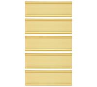 PATIKIL 5 Pack Nameplate Holder for Door or Wall, Aluminum Name Plate Suitable 2x7.1" Image for Office Business Meeting Room, Gold