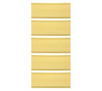 PATIKIL 5 Pack Nameplate Holder for Door or Wall, Aluminum Name Plate Suitable 3.2x9.4" Image for Office Business Meeting Room, Gold