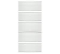 PATIKIL 5 Pack Nameplate Holder for Door or Wall, Aluminum Name Plate Suitable 4.2x11" Image for Office Business Meeting Room, Silver