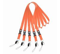 PATIKIL 5 Pack Orange Lanyards for Keys, Cool Breakaway Lanyard for Men, ID Badges Holder Straps with Lobster Clasp Keychains for Teachers Office Staff