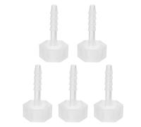 PATIKIL 5 Pack Plastic Hose Barb Fitting, 3/16" Barb x 1/4" G Female Thread Adapter Connector Pipe Fitting for Water Liquid Air Gas Fuel