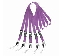 PATIKIL 5 Pack Purple Lanyards for Keys, Cool Breakaway Lanyard for Men, ID Badges Holder Straps with Lobster Clasp Keychains for Teachers Office Staff