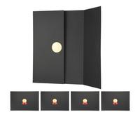 PATIKIL 5 Pack Tri-Fold Certificate Holders, 12.6 x 9.1"Gold-Stamped Certificate of Honor Cover Graduation Diploma Covers for Graduation Competition Contest Charity, Black