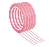 PATIKIL 5 Pack Whiteboard Tape, 2.5mm 3/32" Width Art Tape Dry Erase Board Pinstripe Thin Tape for Graphic Chart Grid Drafting Electrical Marking, Pink