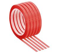 PATIKIL 5 Pack Whiteboard Tape, 7mm 1/4" Width Art Tape Dry Erase Board Pinstripe Thin Tape for Graphic Chart Grid Drafting Electrical Marking, Red