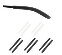 PATIKIL 5 Pairs Eye Glass Replacement Temples, Silicone Anti-Slip Eyeglass End Tips Glasses Retainers Fits 5x2.5mm for Rectangle Thin Metal Eyeglass Sunglasses Temple, Black/White