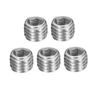 PATIKIL 5 Pcs 304 Stainless Steel Pipe Plug M12 x 1.75 Male Internal Hex Thread Socket Pipe Plug Hex Countersunk Pipe Fitting for Sealing Water Oil Gas Pipeline, Silver