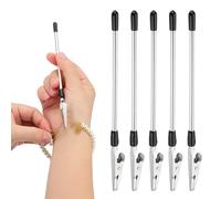 PATIKIL 5 Pcs Bracelet Helper Tool, Metal Bracelet Jewelry Assist Tool to Put on Yourself Quick Release Fastening Bracelet Clasp Helper for Necklace Clasps Zippers Crafts, Silver