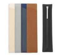 PATIKIL 5 Pcs Leather Pen Pouch Sleeve for Single, Handmade Fountain Pen Pouch Pencil Protective Cover Holder for Touch Ballpoint Pencil Hardcover Journals Notebook, Multicolor