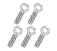 PATIKIL 5 Pcs M8x35mm Shoulder Swing Lifting Eye Bolt, 304 Stainless Steel Metric Full Thread Fisheye Eye Slip Hole Screw Rigging Bolt Metal Fasteners Screws, Silver Tone