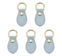 PATIKIL 5 Pcs Purse Strap Mount Hook, Sew on Leather Buckle Bag Side D Ring Clips Replacement Clasp for DIY Shoulder Bag Purse Backpack Craft Hardware Making Supplies, Blue