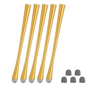 PATIKIL 5 Pcs Slim Waist Stylus Pens for Touch Screens, 2 in 1 High Sensitivity Universal Pen Capacitive Stylus for Phone Tablets Laptop Touch Screen Devices, Gold
